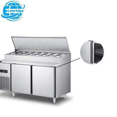 China Single-Temperature Cooler Bar Counter Refrigerator Equipment Restaurant Pizza Fridge for sale