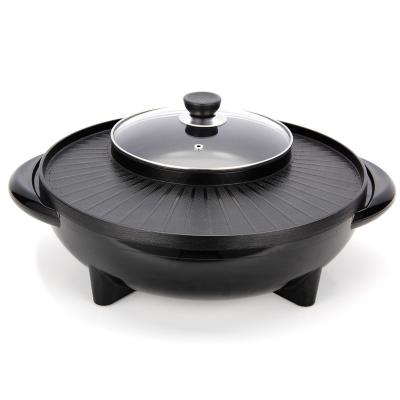 China Car Around Pan Korean Electric BBQ Pan Nonstick Smokeless Electric Pan Grill Pans for sale