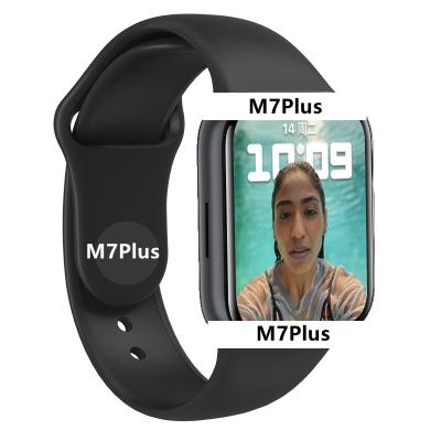 China Playback MP3 2022 M7 Plus Big Screen Smart Watch Dynamic BT Call Watch Face IP68 Waterproof S7 Smartwatch Men Women for sale