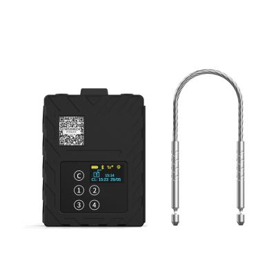 China Wholesale Smart GPS Cable Remote Control Padlock Password Tracker E Lock 128*100 *50 mm for sale