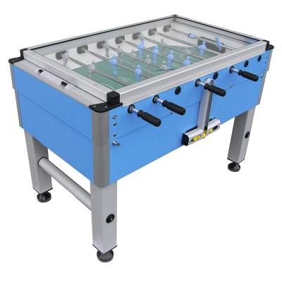 China Multi-person control modern glass foosball countertop style modern garlando system iron FLB for sale