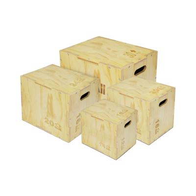 China 2022 update wooden version ziva system iron different sizes 3 in 1 wooden plyo jumping box for sale