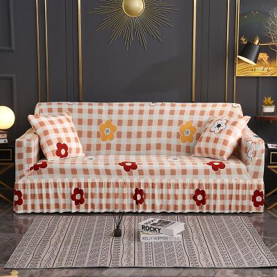 China New contracted sofa cover with skirt-pure milk and silk cool for sale