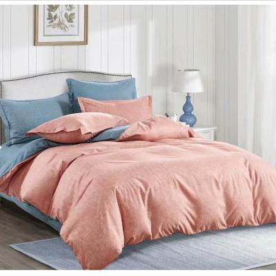 China 4 Piece Good Quality Print Solid Color Birkin Cotton Bedding Set for sale