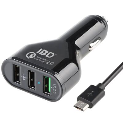 China Fast Charger IBD PD QC 3.0 Usb 3 Mobile Phone Fast Charging Dual Port Eu Us UK Plug Travel Car Charger for sale