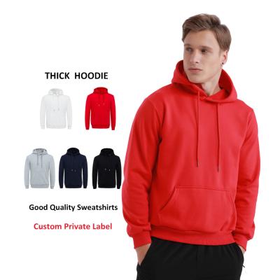 China Hot selling custom brand 100% cotton thick pullover plus size men winter hoodie sweatshirt for sale