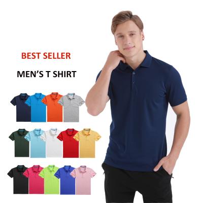 China Best Seller Top T Shirt Custom Embroidery Logo Plain Blank T Shirt 65%Cotton 35%polyester T Shirts With Collar for sale