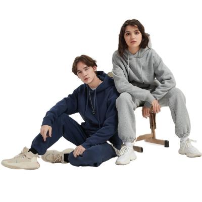 China Active Wear Pullover Cotton Polyester Hoody Sweat Pants Long Sleeve Jogger Sets Unisex Oversize Casual Tracksuits for sale