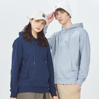 China Guangzhou Manufacturer Wholesale Cheaper Price 100% Cotton Pullover Solid Color Sweatshirt Hoodies For Men And Women for sale