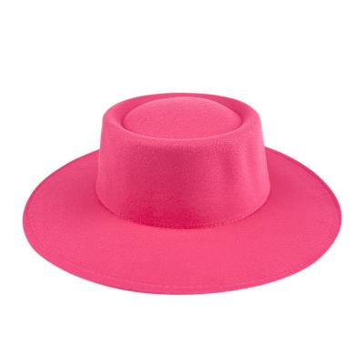 China Wholesale Sombrero Fashion Chapeau Female Fedora Wool Wide Brim Custom Panama Ladies Women Fedora Hat Felt for sale