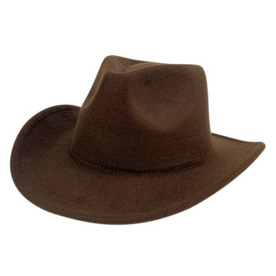 China Fashion Colorful Wool Felt Fedora Hats Men Women Ladies Cowboy Hat Wool Felt Chapeau Factory Wholesale for sale