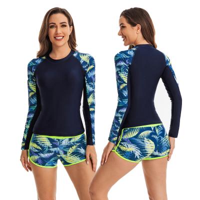 Chine Split Surf Suit Women's Swimsuit Long Sleeve Swimsuit  Women's Two Piece Sets Tankini Swimwear à vendre