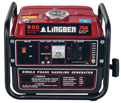 China LINGBEN 110V/220V 650W Home Recoil Generator AC Output Type Gasoline Generator for sale