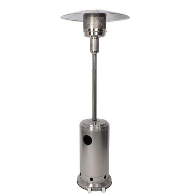 China Large Cast Iron Black 10-12kw Outdoor High Efficiency Butane Stocked Burning Gas Patio Heater for sale