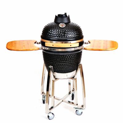 China Adjustable Size 18 Inch Outdoor Cemaric Smokeless Burn Kamado Charchoal Grill/BBQ Grill for sale