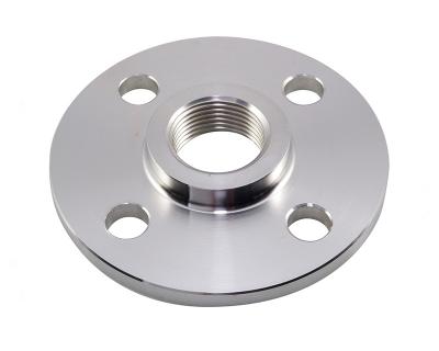 China Non - Standard Cast Steel Flanges CNC Machining Tapped Blind Flange Natural Sliver Color for sale