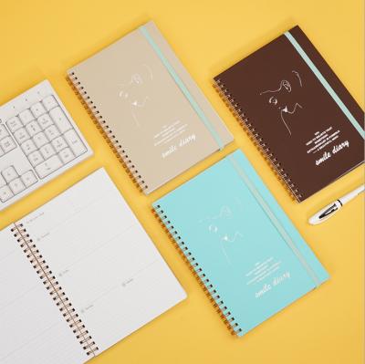 China Transparent Frosted Spiral PVC Coating The English Flip Spiral Coil Plan Calendar 2022 This Week Of Index Notebook for sale