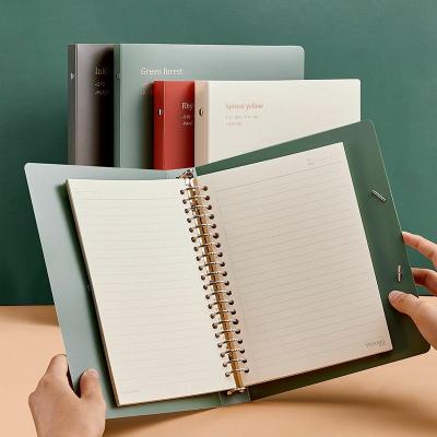 China Vintage Loose Leaf Spiral Book A4b5a5 pp Cover Line Ring Coil Notebook Cornell Horizontal Snap Inner Page Single Removable Line Notebook Snap for sale