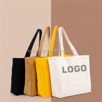 China Custom Customized Handled Price Logo Tote Bag White Canvas Handbags Customized Bag for sale