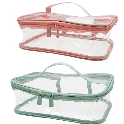 China Women Folding Make Up Kit Bags Clear PVC Bag Custom PVC Bag for sale