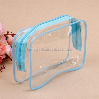 China Wholesale Clear Clear Mini Folding PVC Plastic Bag PVC Bag Transparent PVC Beach Bag With Zipper for sale