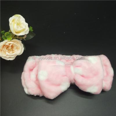 China Double wave soft stitch fashion flannel headband spa beauty headband for sale