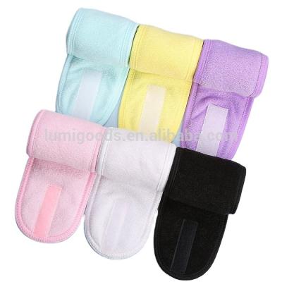 China Korea LUMI Custom Double Ant Cloth Beauty Scarf Embroidered Spa Cleansing Headband for sale