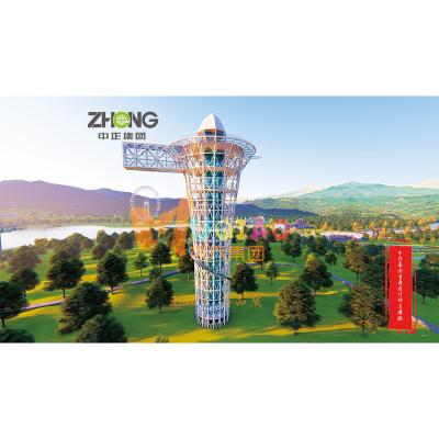 China To View The Scenery From The Highest Point China Most Popular Amusement Park Tower Glass Viewing Rides Outdoor Outdoor Playground Equipment Amusement Park Towers for sale