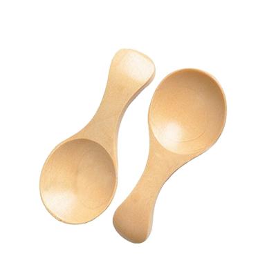 China Scoop Viable Mini Salt Sugar Spices Kitchen Tea Measuring Wooden Spoon With Short Handle for sale