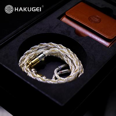 China High End Mixed Stranding Gold Plated Pure Silver 6N & Litz 6N 2.5 0.78 MMCX Pure Silver Hybrid Cable 4.4 for sale