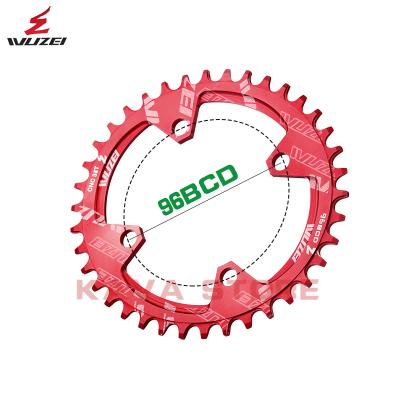 China WUZEI 96BCD Mountain Bikes Round / 32/34/36/38T MTB Chain Wheel Oval Bike Bicycle For shimano ALIVIO M672 M782 M4000 M4050 GX Crank Chainrings for sale