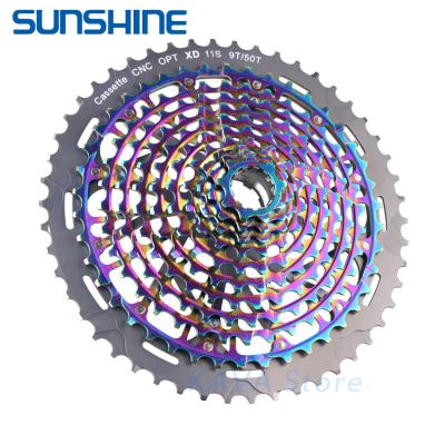 China SUN MTB Steel Bicycle Let Go 11Speed ​​9-50T XD Cassette Mountain Bike Flywheel Ultralight Rainbow For SRAM XD Bike Flywheel for sale