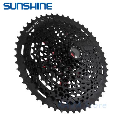 China SUN 12Speed ​​9-50T XD Mountain Bike Cassette Flywheel Steel Ultralight Black/Rainbow Black For SRAM XD k7 MTB Bicycle Freewheel for sale