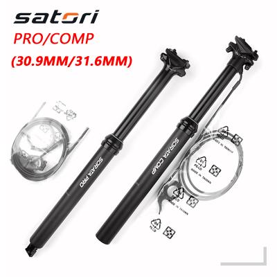 China Can easily adjust the seatpost SATORI height wire control mtb bike seatpost height adjustable seat tube post 30.9/31.6mm hydraulic suspension dropper lift for sale