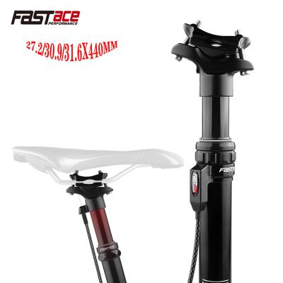 China All Seasons Fastace MTB Bicycle seatpost 27.2/30.9/31.6/33.9mm 440mm Length 125mm Travel Telescopic Adjustable Mountain Bike Seat Post for sale