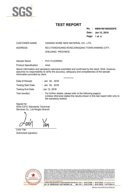 UV - haining shire new materials co.,ltd