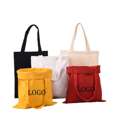 China Wholesale Blank Canvas Handled Tote Bag For Shopping Promotion Logo Cotton Canvas Shopping Bag Custom Made For Stores Supermarkets for sale