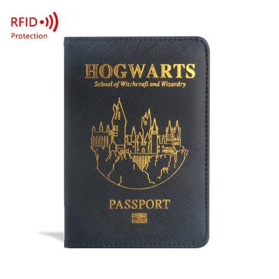 China HOGWARTS RFID PU Passport Cover RFID Protection Passport Holders Leather Wallet Can Custom Your Designs Promotion Gifts for sale