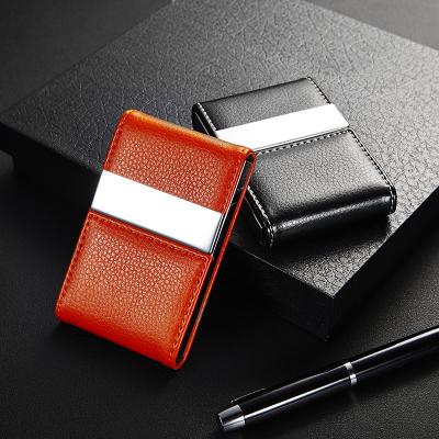 China Fashion Classic PU Leather Business Card Holder Wholesale Factory Custom Logo Packaging Card Holder Wallet Box for sale