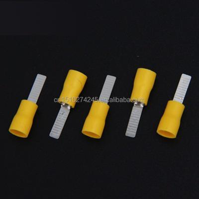 China Corrosion Resistance Insulated PVC Copper Blade Electric Blue Crimp Terminal Connector for sale