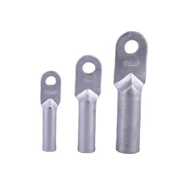 China Electrical Conductivity Aluminum Tubular Long Barrel DL Terminal One Hole Connecting Cable Hook And Clamps Cable Metal Tinned Hooks And Ferrules for sale