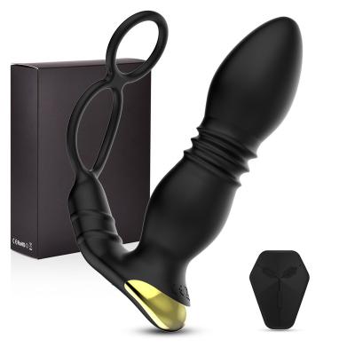 China King's Long Ring Telescopic Horseshoe Prostate Massager Butt Plug Vibrator Ring Telescopic Remote Control App King 2 Generation Dual Communication Wholesale for sale