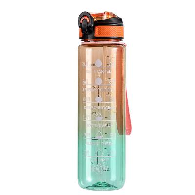 China CLASSIC Motivational BPA Free Frosted Plastic Water Bottle With Time Marker for sale