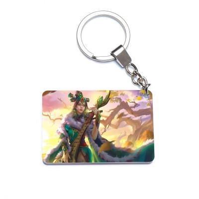 China Office Key Chain Wholesale Acrylic Custom Anime Holographic Lenticular Keychains for sale