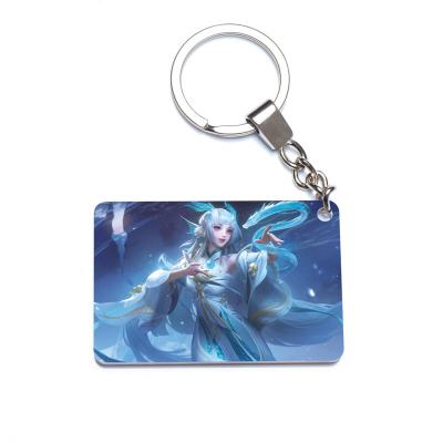 China Desktop Custom Printed Acrylic Charm 3d Lenticular Key Chain Hologram Acrylic Glitter for sale