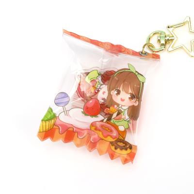 China Fangqingmao Llaveros Personalizados Custom Acrylic Candy Pendant Inflatable Gift Candy Charms As Gift for sale