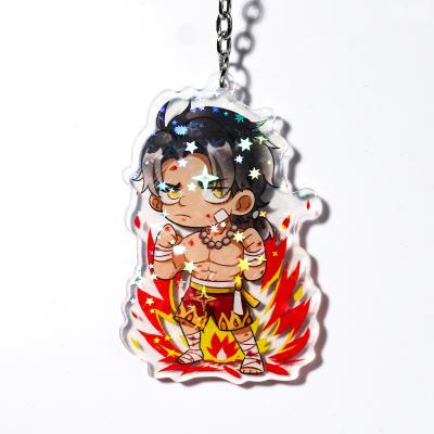 China Hot Custom Anime llaveros Acrylic Keychain Holographic Double Logo Gift Sale Acrylic Charms Personalizados for sale