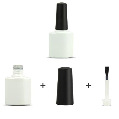 China Hot Sale Luxury Empty Nail Polish Good Quality Hardness Empty Glass Bottle With Brush for sale