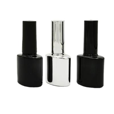 China Various Hardness Factory Manufacture 12ml Black Empty Nail Polish Bottles for sale