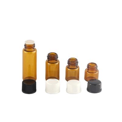 China Good quality wholesale color 1ml 2ml 3ml cosmetic vial lightproof amber glass bottle for sale for sale